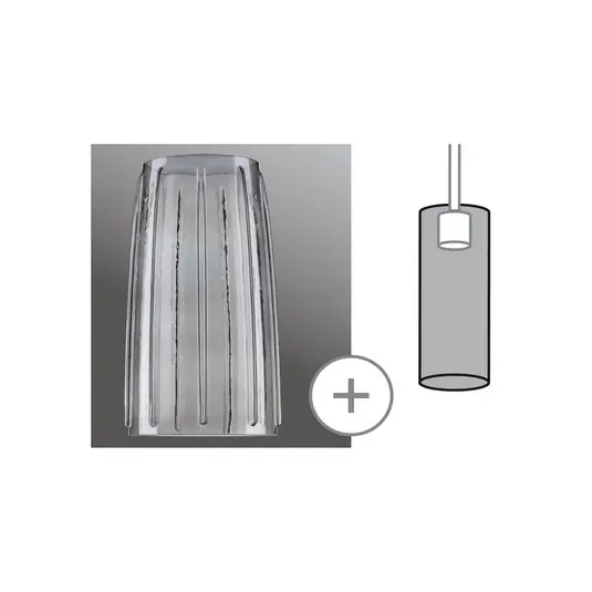 Prezzo Di Fabbrica Paulmann paralume Drio, grigio fumo, Ø 15,2 cm, vetro