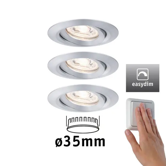 Paulmann Nova mini Plus LED EasyDim 3x alluminio Prezzo Di Fabbrica