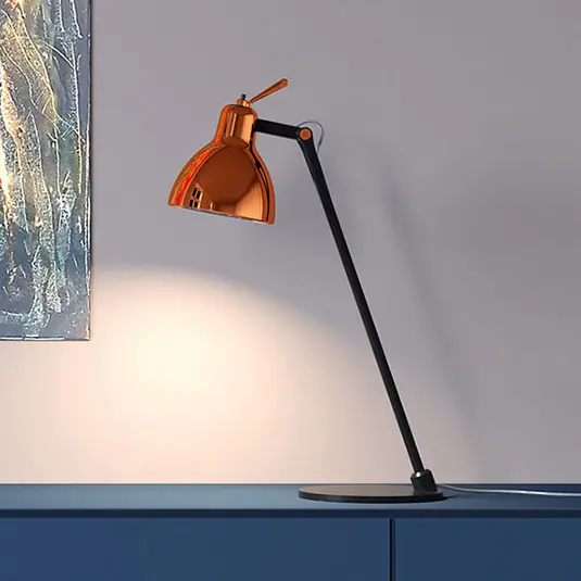 Sconto Lampada da tavolo Rotaliana Luxy T0 Glam, nero/rame, 52 cm