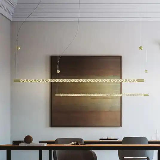 Rotaliana Squiggle H8 LED a sospensione oro 140cm Offerta Lampo