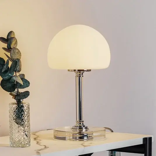 Lampada LED da tavolo Ancilla, cromata, 30 cm, dimmer a gradini, G9-LED Ultimissimo Modello