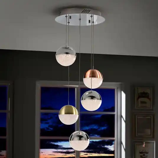 Direttamente Dal Produttore Sospensione LED Sphere a 5 luci, multicolore