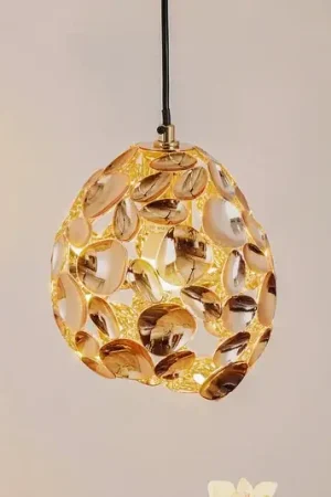 Acquista Ora LED sospensione Narisa Ø 18 cm oro rosé/marrone
