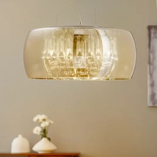 Nuova Collezione Argos Lampada LED a sospensione con gocce di cristallo Ø 50 cm