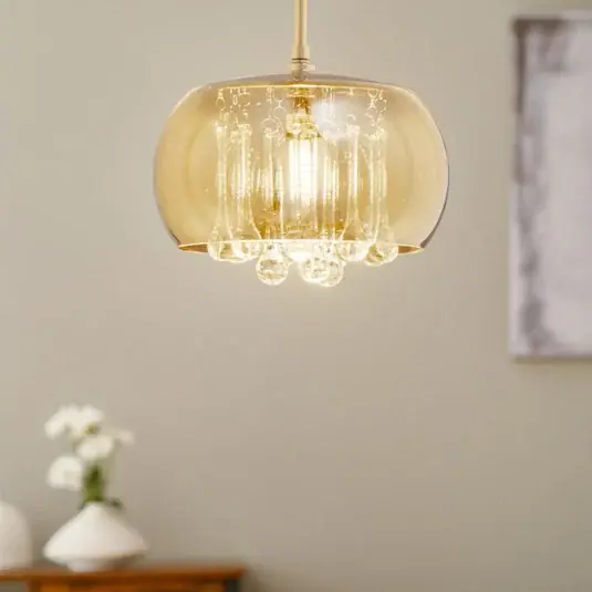 Prezzo Basso Argos Lampada LED a sospensione con gocce di cristallo Ø 22 cm