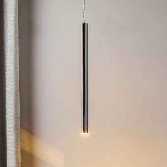 Lampada LED a sospensione Varas, 1 luce, cromo Popolare