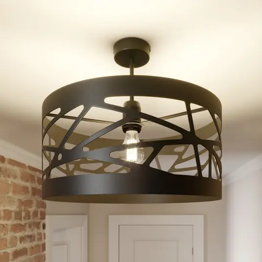 Modulo plafoniera Frez paralume campione Ø39cm nero Prezzo Di Fabbrica