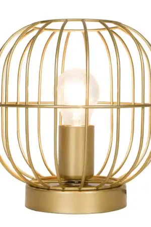 Acquista Ora Lampada da tavolo Zenith a gabbia, oro