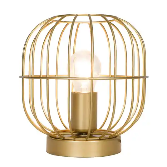 Acquista Ora Lampada da tavolo Zenith a gabbia, oro