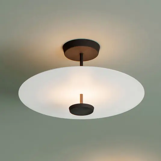 Prezzo Conveniente Vibia Flat plafoniera LED a 2 luci Ø 55 cm bianco