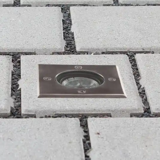 Lucande Lampada da incasso per pavimento a LED Ava, 12 cm x 12 cm, IP67 Saldi