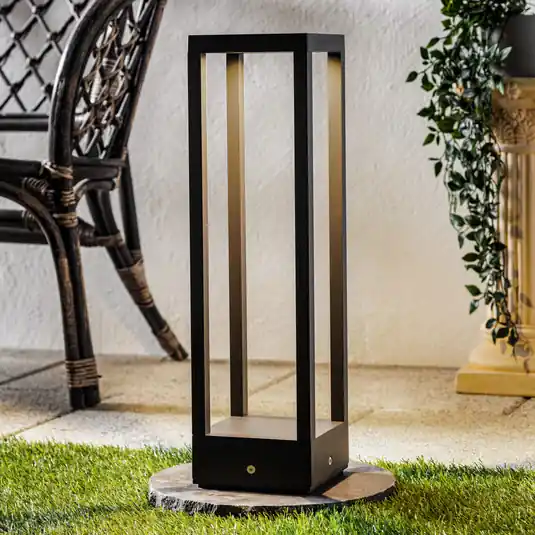 Lucande lampioncino LED Carlota, 50 cm, antracite, alluminio Compra Oggi Stesso