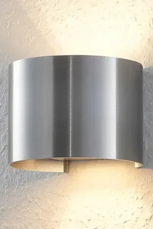 Bestseller Arcchio applique Zuzana, rotonda, color alluminio, G9, 13 cm di larghezza