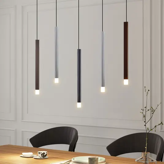 Lucande Lampada LED a sospensione LED Stoika, 88 cm, a 5 luci, metallo Offerta Lampo