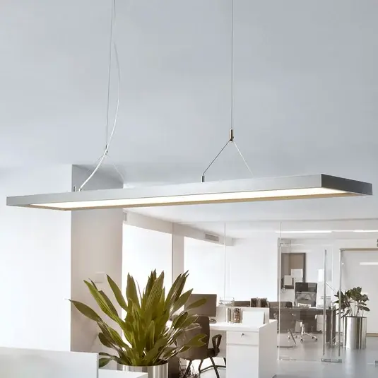 Offerta Del Giorno Lampada LED a sospensione Dorean, argento, metallo, 120cm