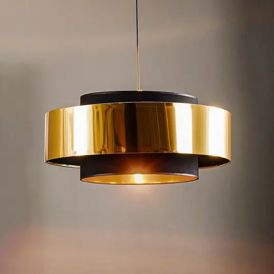 Acquista Ora Lampada a sospensione Calisto, nero/oro Ø 50 cm a 1 luce