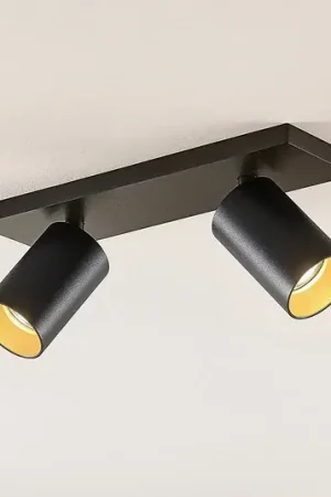 Arcchio Faretto Brinja, nero, angolare, Ø 6 cm, 2 luci, GU10 Quantità Limitata
