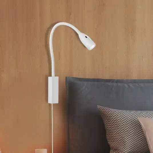 Spedizione Espresso Applique a LED Sten, bianco, altezza 61 cm, comando gestuale