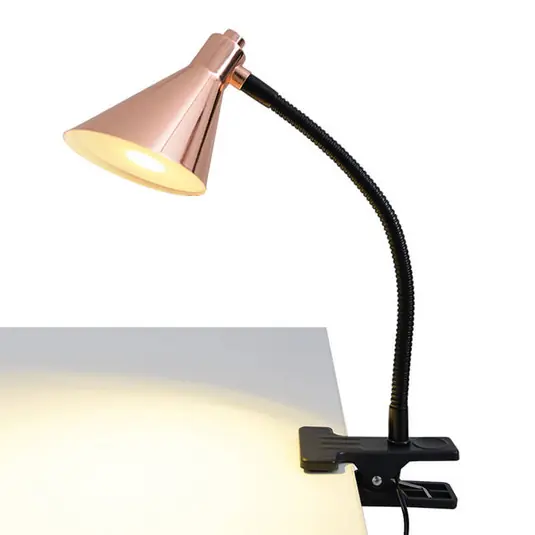 Lampada LED a morsetto Janita color rame Offerta Lampo