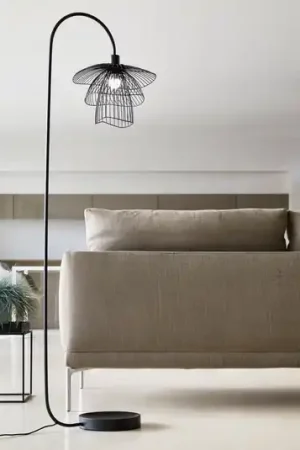Lampada da terra Forestier Papillon XS, nero Ultima Occasione