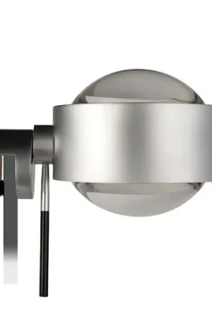 Lampada a specchio a clip Puk Fix+, nichel opaco, G9 Nuovo Arrivo
