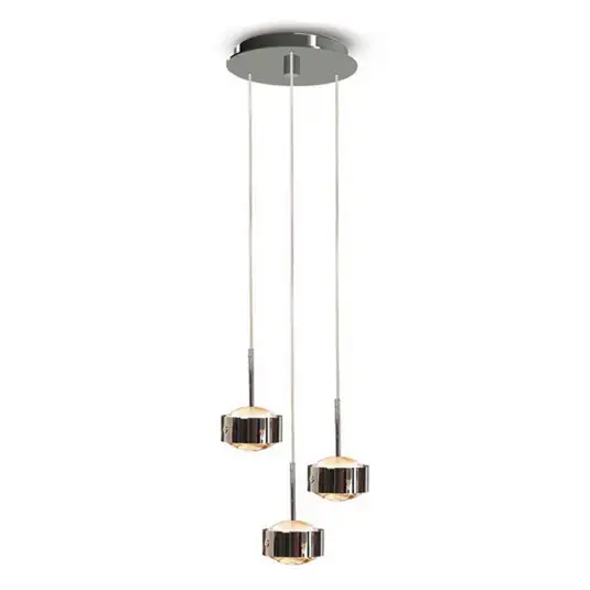 Offerta Limitata Lampada a sospensione Puk Maxx Drop Trio, nichel opaco, a 3 luci G9