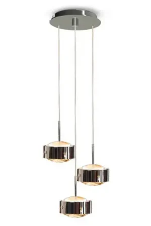 Compra Online Lampada a sospensione Puk Meg Maxx Drop Trio nichel opaco a 3 luci G9