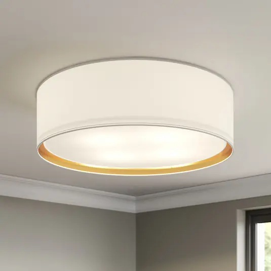 Plafoniera Bilbao, bianco/oro, Ø 60 cm Consegna Rapida