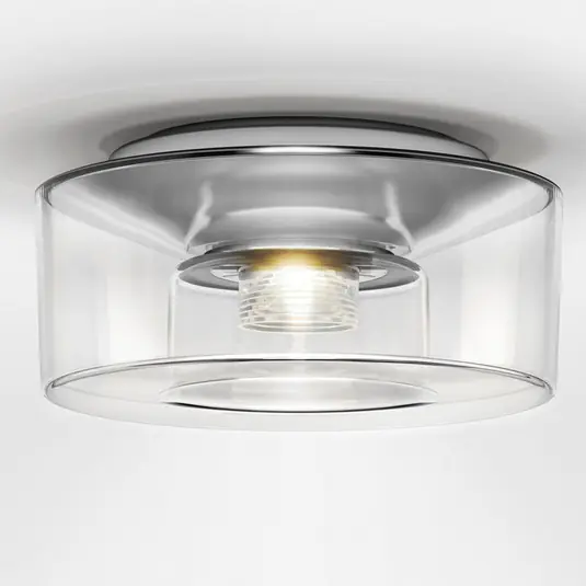 serien.lighting Curling M soffitto 2.700K vetro chiaro Reso Gratuito
