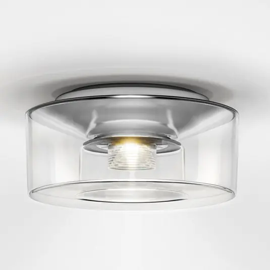 Spedito Oggi serien.lighting plafoniera Curling M 2.700K Acrilico trasparente