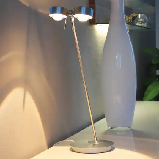 Scelto Dai Clienti lampada da tavolo a 2 luci PUK TABLE, cromo