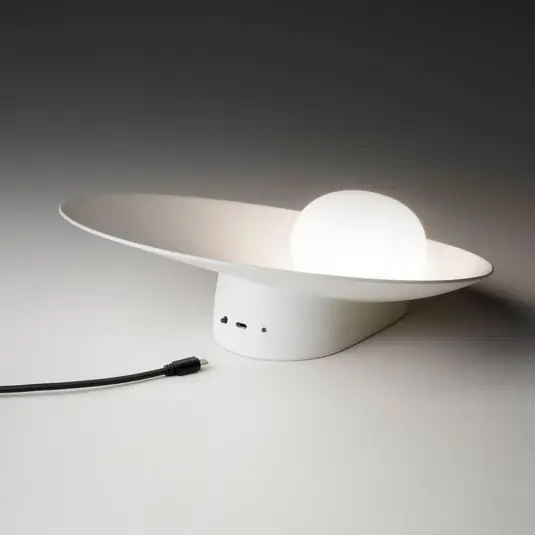 Vibia Musa 7404 da tavolo a batteria, bianca Ultimissimo Modello