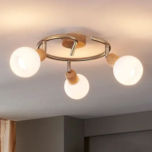 Plafoniera Svenka a 3 luci, base tonda Offerta Del Giorno