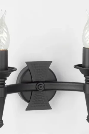 Prezzo Scontato Applique 2 luci SAXON nera
