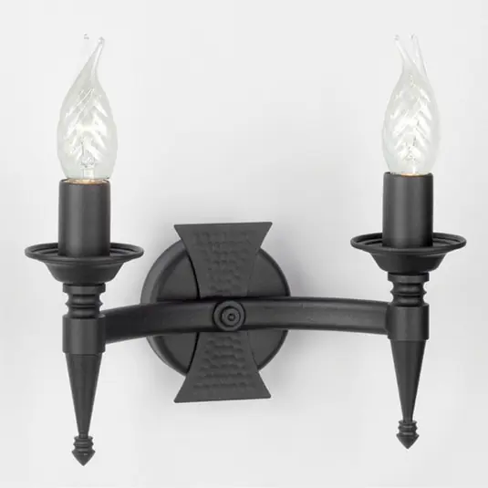 Prezzo Scontato Applique 2 luci SAXON nera