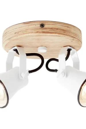 Faretto da soffitto Seed, 2 paralumi bianchi Professionale