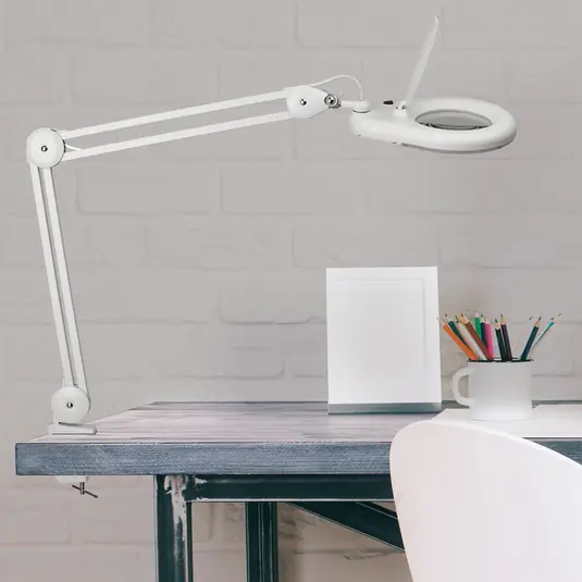 Prezzo Scontato Lampada con lente d‘ingrandimento a LED MAULviso, bianca, altezza 50 cm,