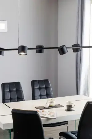 Lampada a sospensione Bot, nera, 6 luci Scelto Dai Clienti