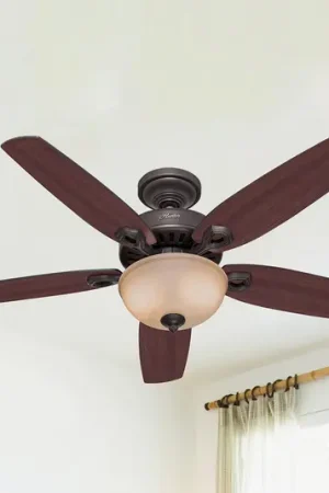 Ventilatore da soffitto Hunter con luce Builder Deluxe, bronzo Ultima Occasione