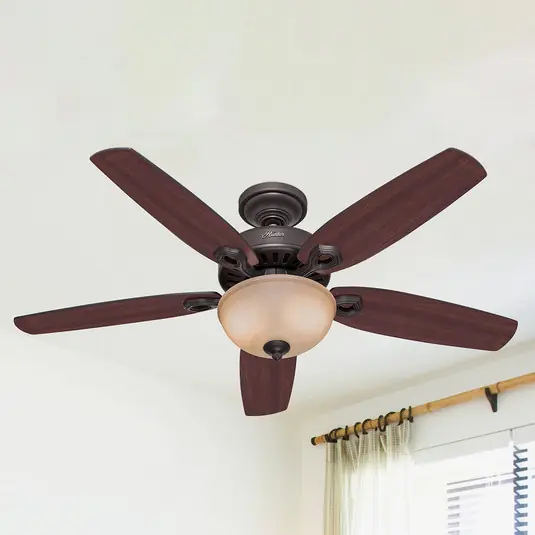 Ventilatore da soffitto Hunter con luce Builder Deluxe, bronzo Ultima Occasione