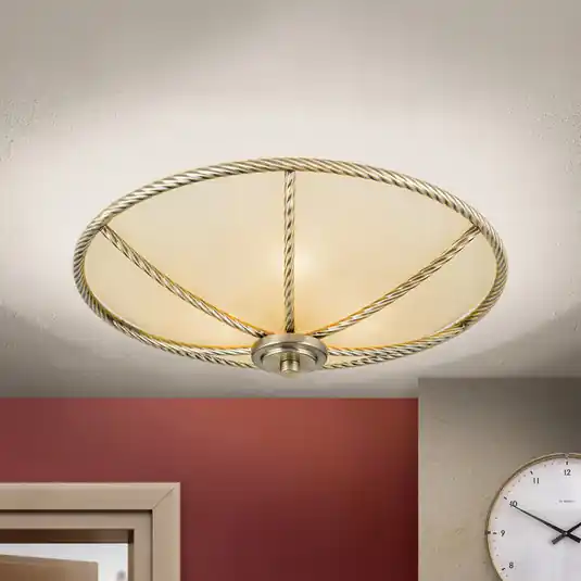 Vendita Finale Plafoniera color crema Galina, 42 cm