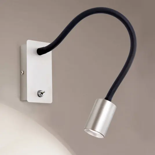 Offerta Applique a LED Kurt nichel opaco braccio flex