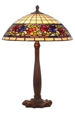 Lampada da tavolo Flora in stile Tiffany, aperta sul fondo, 64 cm Offerta
