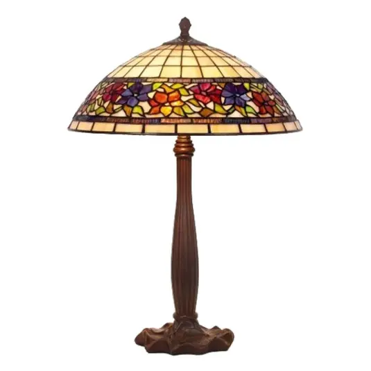 Lampada da tavolo Flora in stile Tiffany, aperta sul fondo, 64 cm Offerta