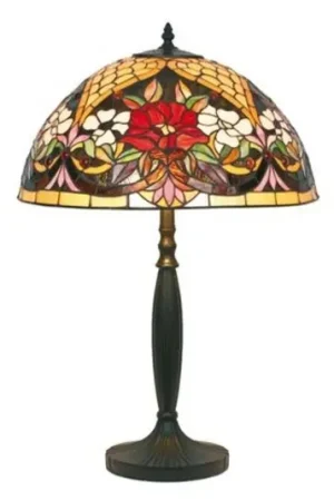Lampada da tavolo con motivi floreali in stile Tiffany Offerta