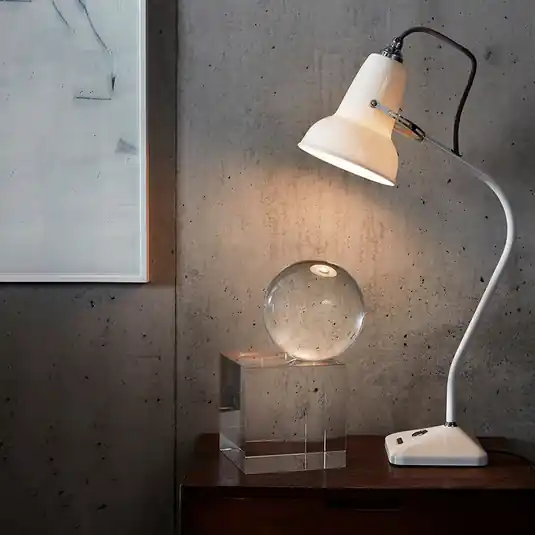 Acquista Ora Lampada da tavolo Anglepoise Original 1227 Mini, bianca, ceramica