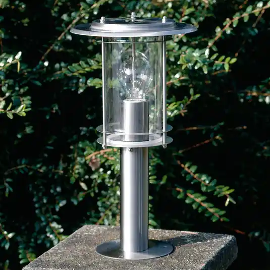 Lampioncino York, acciaio inox, altezza 40 cm, IP44, E27 Offerta Speciale