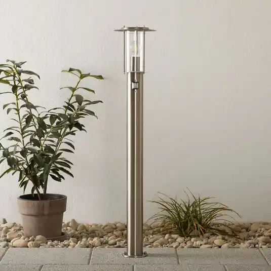 Lampione York, acciaio inox, sensore di movimento, IP44 Professionale