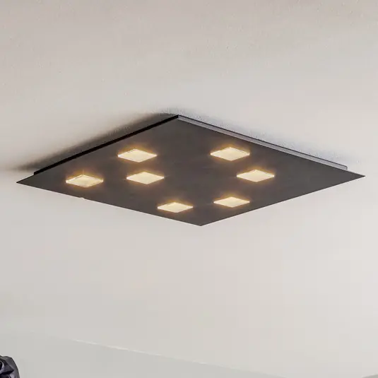 Promo Stagionale Plafoniera LED Quarter a 7 luci nera