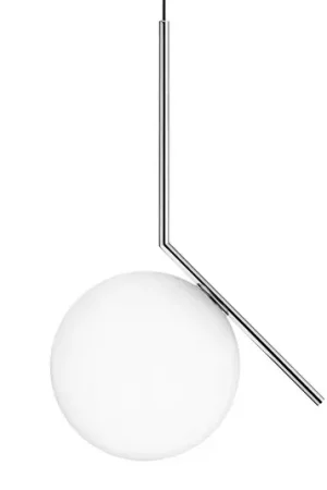 Prezzo Basso FLOS IC S2 Lampada a sospensione di design, cromata Ø 30 cm